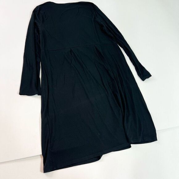 J.Jill Wearever Collection Mini Dress Womens Medium Black Long Sleeve Tunic Knit - Picture 5 of 8